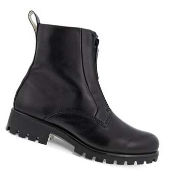 Women's Ecco Modtray Front-zip Mid-cut Boots Black | SG 17CTV